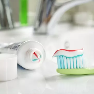 Toothbrush and toothpaste