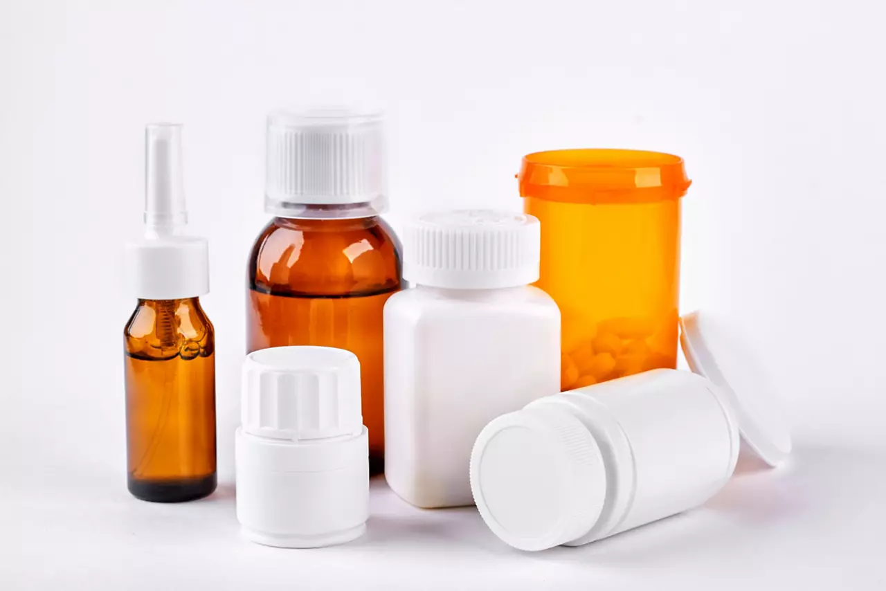 Pharma and medical bottles with various types of closures