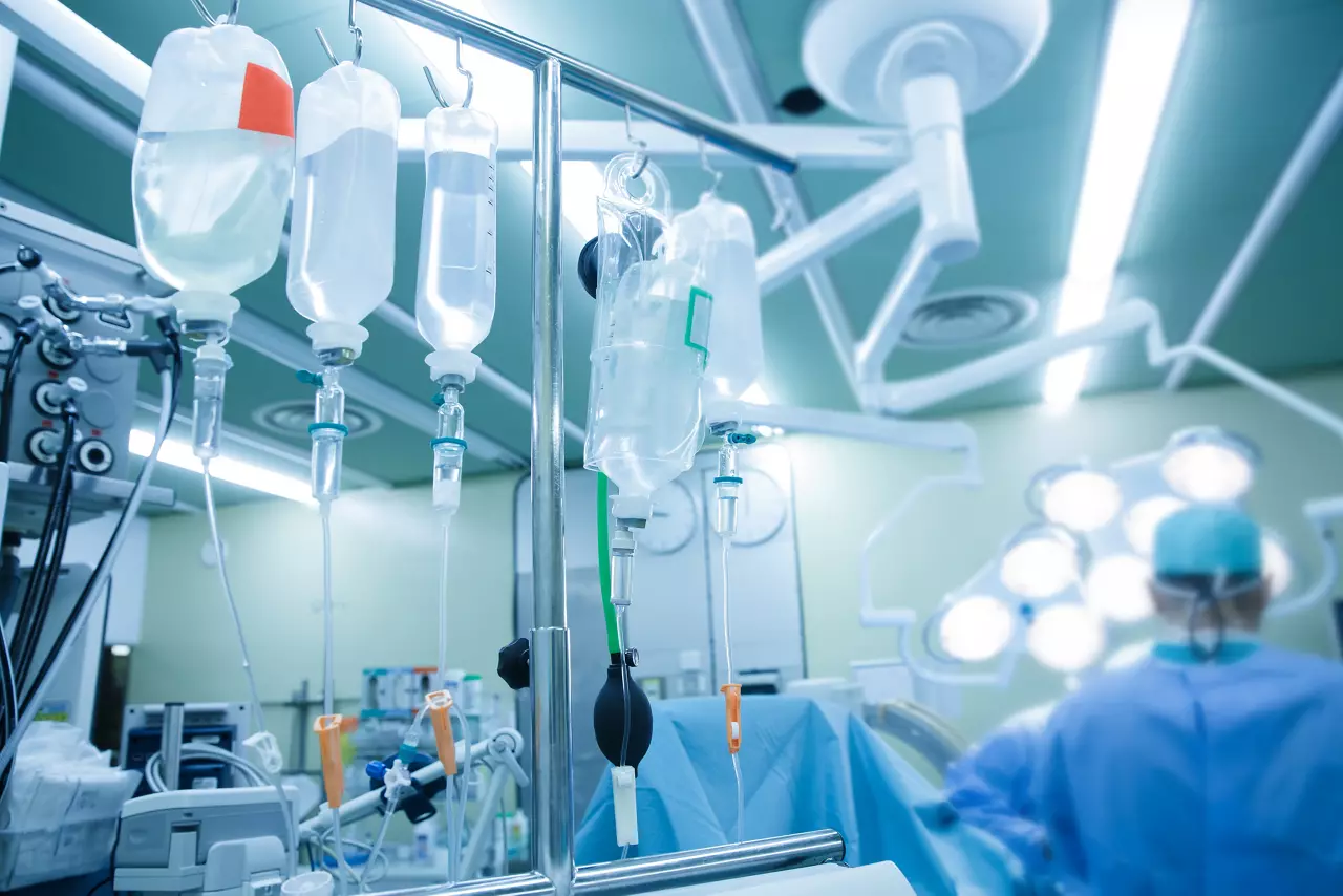 From IV (infusion) bags to bottles hanging on poles during a real surgery