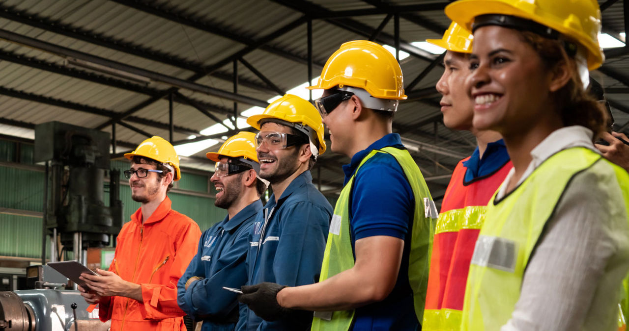 group of warehouse workers