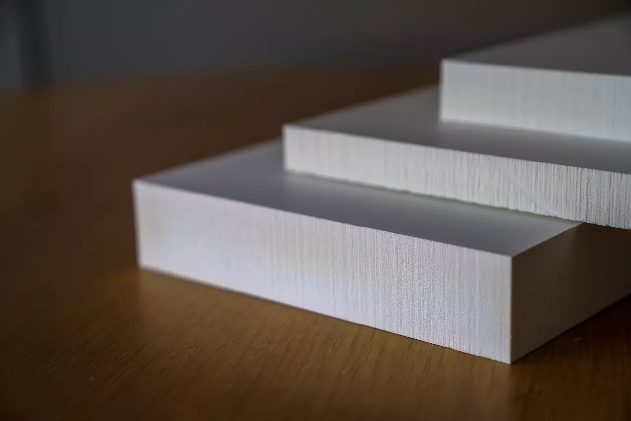 white, foamed PVC sheet