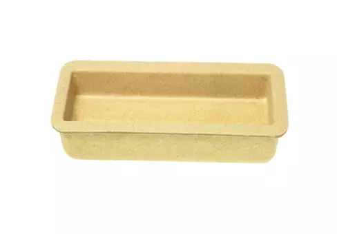 Paper pulp tray with natural textures