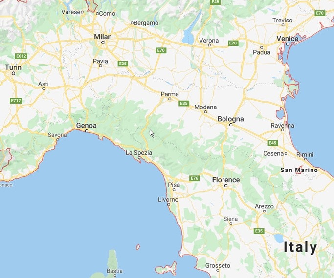 map of Italy